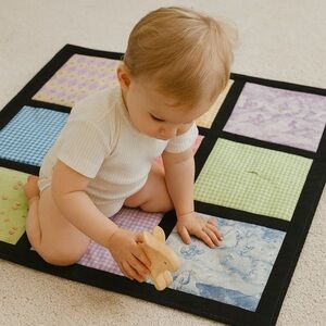Handmade Patchwork Block Quilt Play Mat Wall Hanging #1201253
